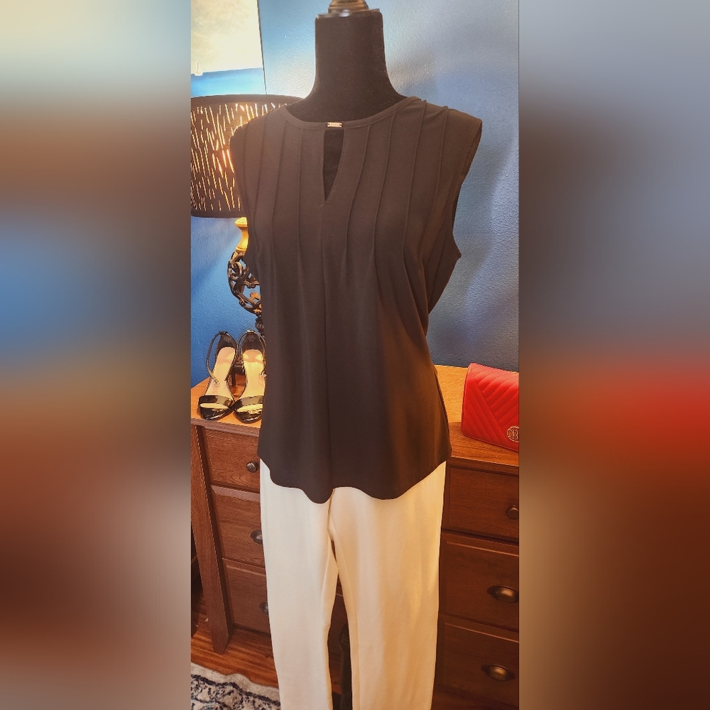 DKNY Sleeveless Knit Blouse Size M - Picture 6 of 12